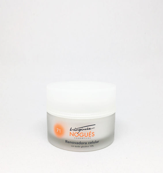 Crema Facial Hidratante Renovadora Celular con ácido glicólico