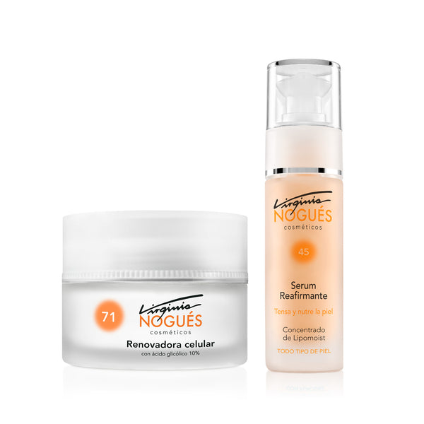 Tratamiento facial reafirmante, serum y crema